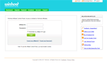 Tablet Screenshot of affiliate.winhost.com